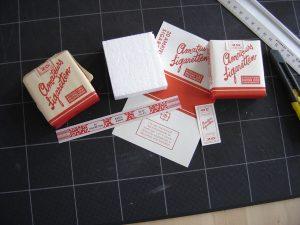 Original and Repro pack of "Amateurs Sigaretten".